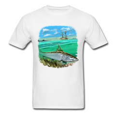 Bone Fishing tee shirt - white