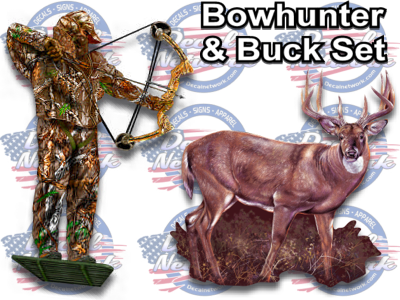 bowhunting decal deer buck archery
