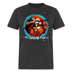 Breaking Clays Skeet Trap shooting tee shirt - heather black