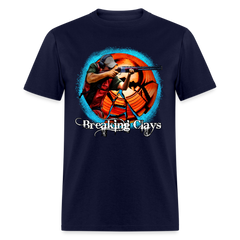 Breaking Clays Skeet Trap shooting tee shirt - navy