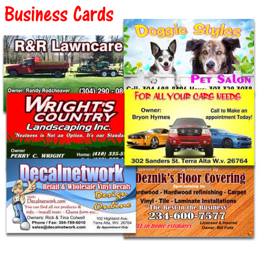 Business Cards 2"x 3.5" Full Color 2 Sides