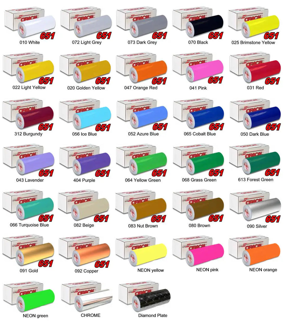 Decalnetwork color chart
