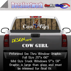cow girl window graphic