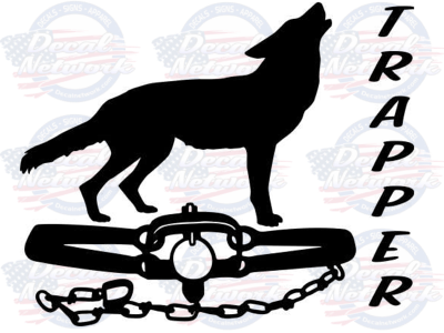 coyote trapper vinyl decal