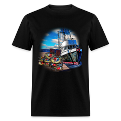 Crabbing Crab Boat tee shirt - black
