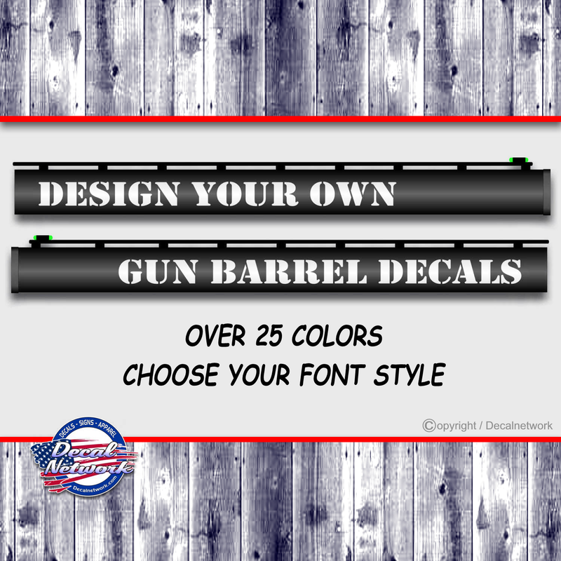 custom gun barrel decals