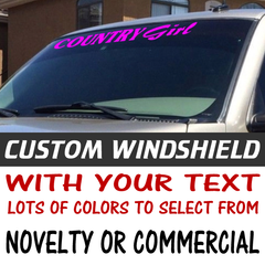 Custom Text Windshield Decal - RTC Trading Company