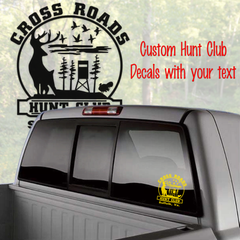 Deluxe Hunting Club Vinyl Decal Personalized - [Awesome_Decals]