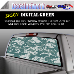 green digital army camo window graphic