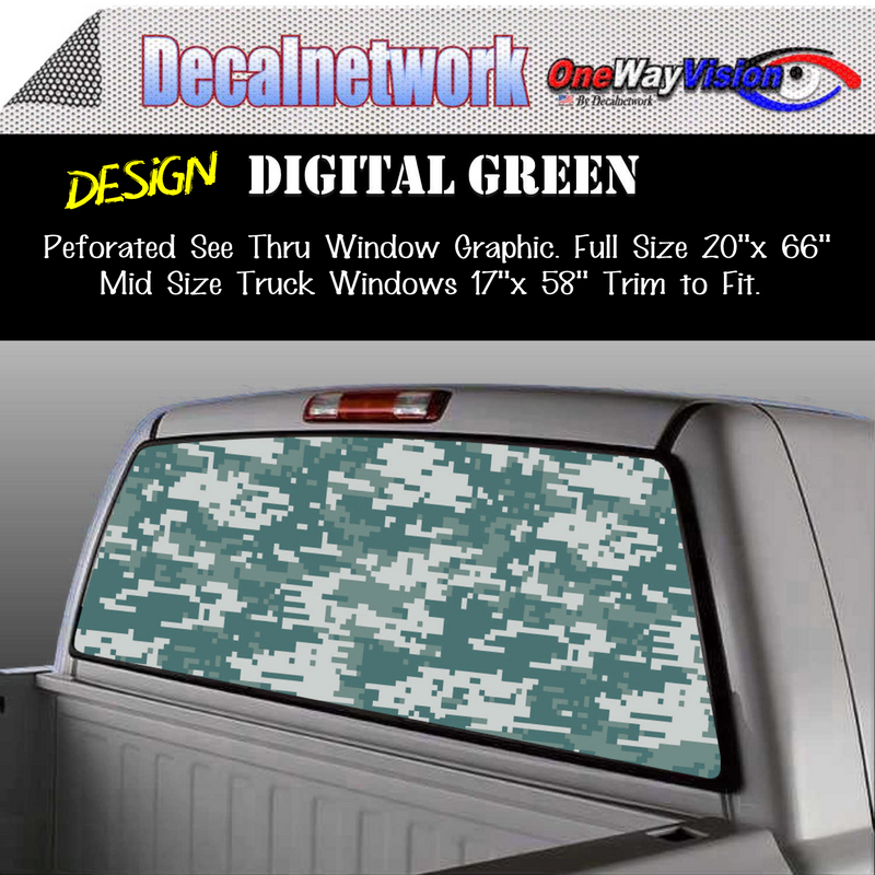 green digital army camo window graphic
