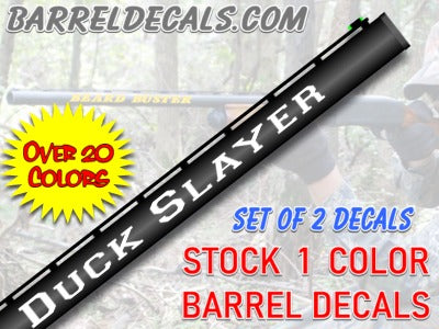 Duck Slayer gun barrel decal set - [Awesome_Decals]