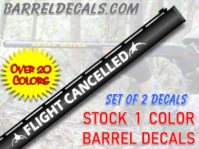 Flight Cancelled gun barrel decal set - [Awesome_Decals]