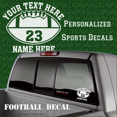 custom personalized vinyl football decal sticker