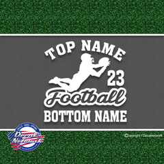 Football Player Personalized Sports Team Vinyl Decal Sticker - [Awesome_Decals]