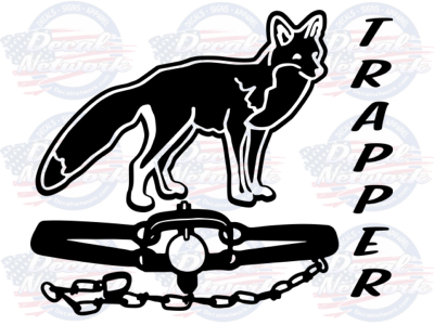 fox trapping trapper vinyl decal