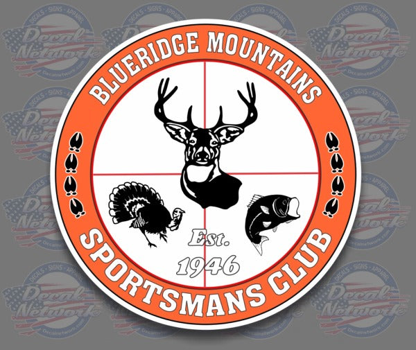 Hunting Club Circle color decal design it live