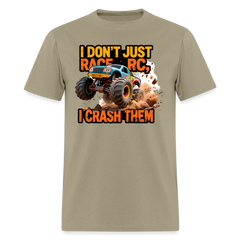 I JUST DON'T RACE RC, I CRASH THEM Design2 - khaki