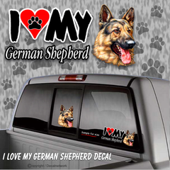 german shepherd window sticker