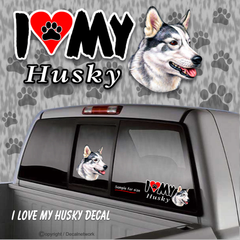 husky dog breed vinyl car window sticker
