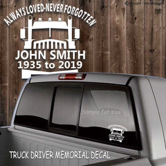 in loving memory decal truck driver stick custom
