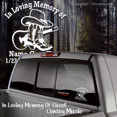 in loving memory memorial decal country music