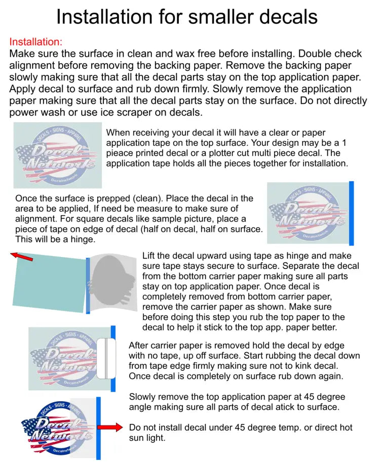 General Decal Installation