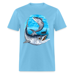 King Mackerel Under Water tee shirt - aquatic blue
