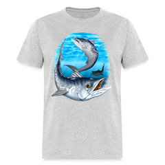King Mackerel Under Water tee shirt - heather gray