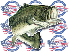 Large mouth bass vinyl decal full color