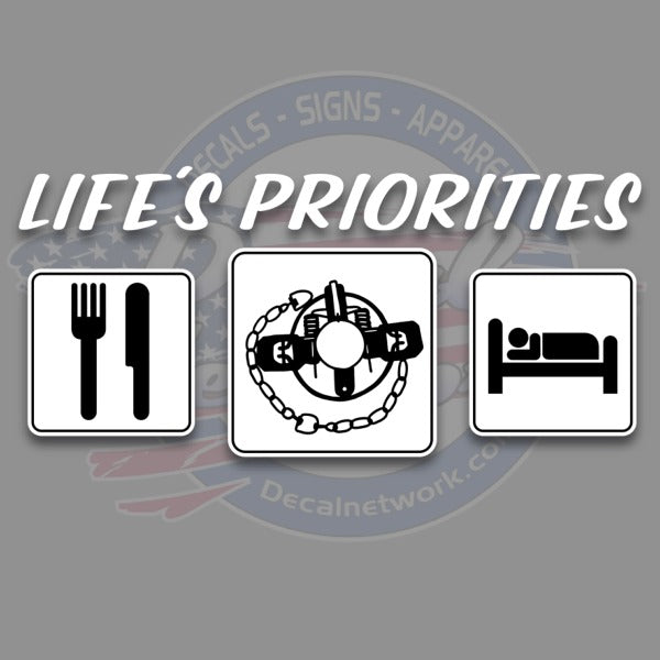 Life's Priorities Eat Trap Sleep vinyl decal - [Awesome_Decals]