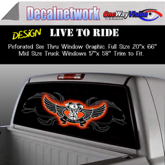 live to ride window graphic