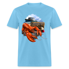 Lobster Fishing tee shirt - aquatic blue