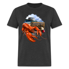 Lobster Fishing tee shirt - heather black