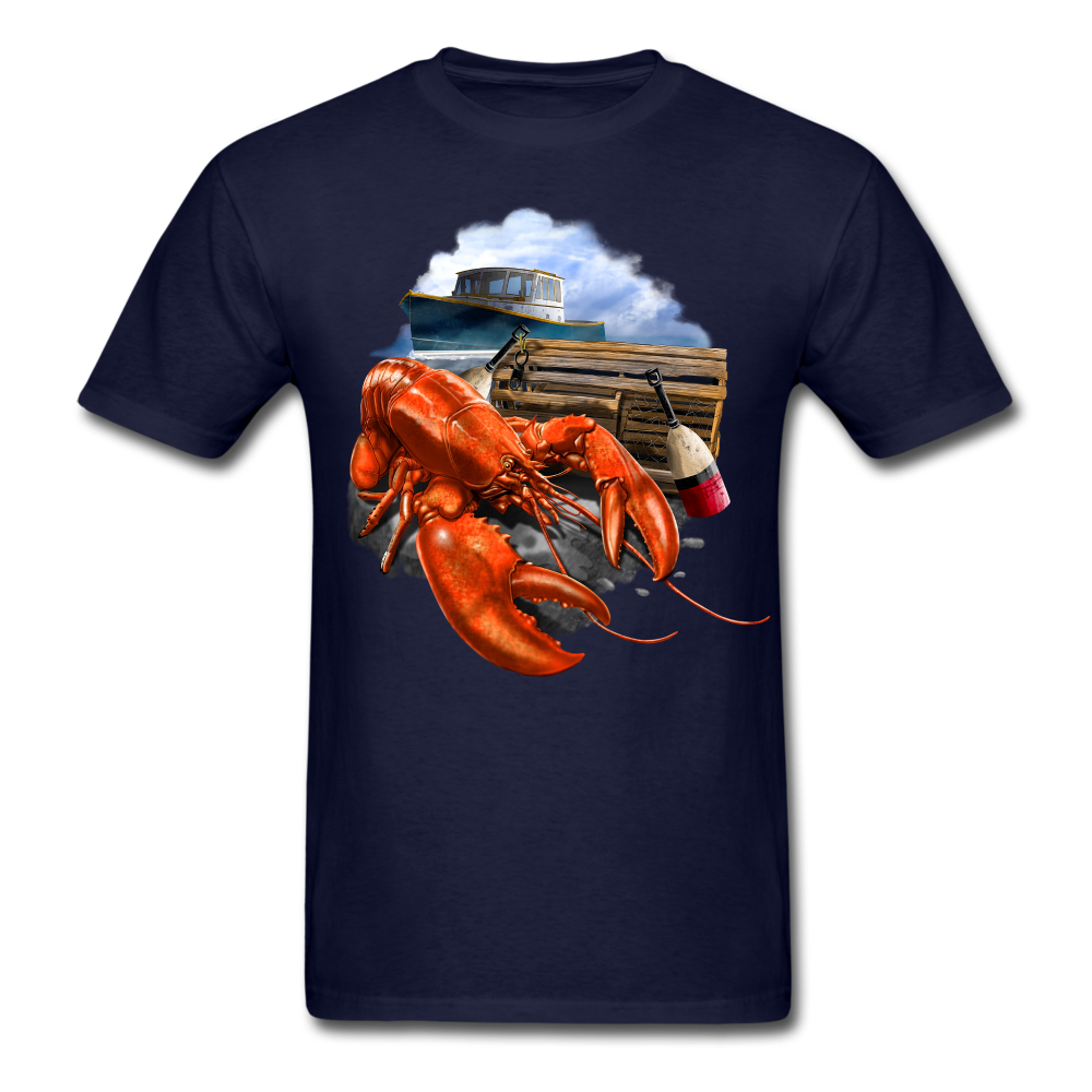 Lobster Fishing tee shirt - navy