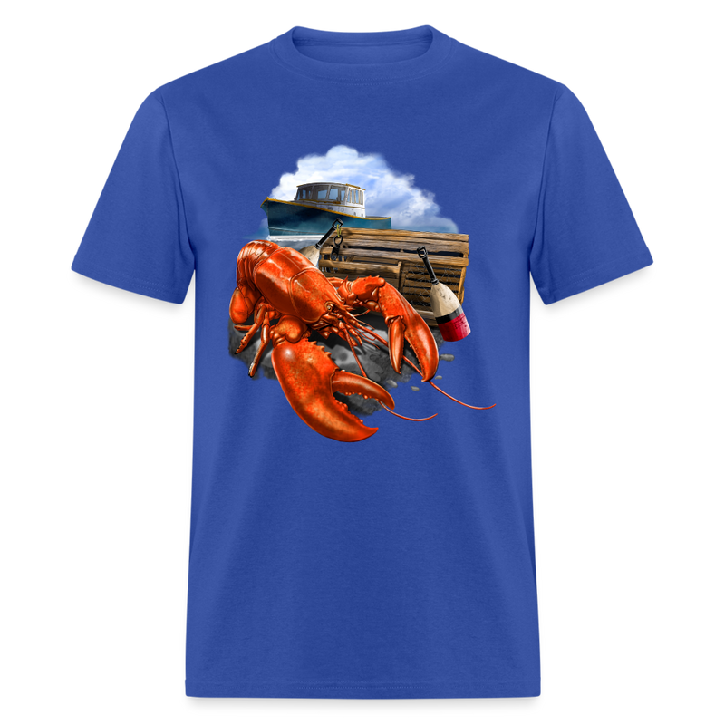 Lobster Fishing tee shirt - royal blue