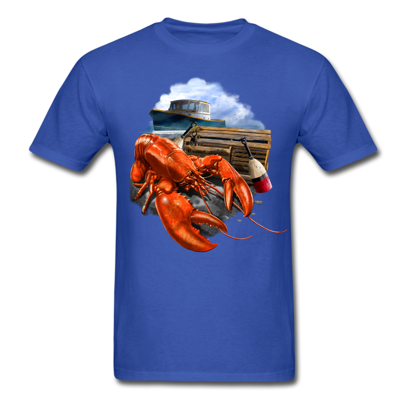 Lobster Fishing tee shirt - royal blue