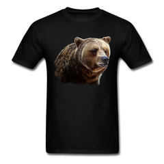 Grizzly Bear Wildlife tee shirt - black