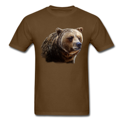 Grizzly Bear Wildlife tee shirt - brown