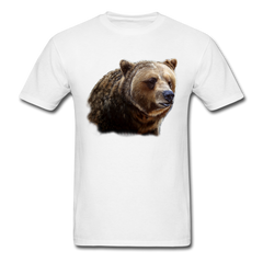 Grizzly Bear Wildlife tee shirt - white