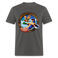 Mallard Ducks in Flight tee shirt - charcoal