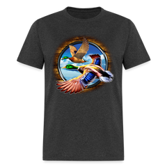 Mallard Ducks in Flight tee shirt - heather black