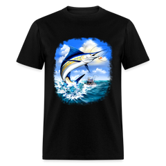 Marlin Fishing tee shirt - black