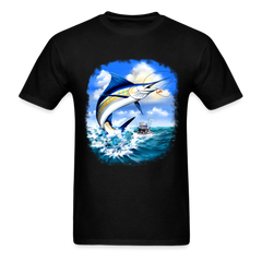 Marlin Fishing tee shirt - black