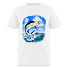 Marlin Fishing tee shirt - white
