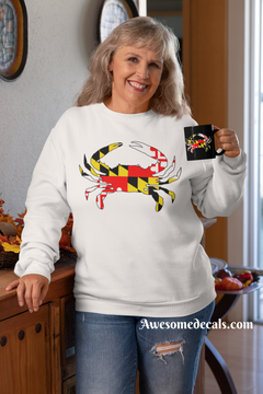 maryland flag crab design shirt
