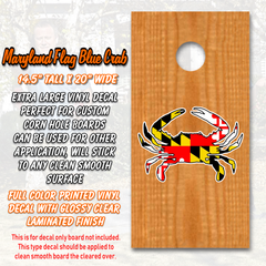 Maryland flag blue crab vinyl decal sticker available in 3 sizes - RTC Trading Company