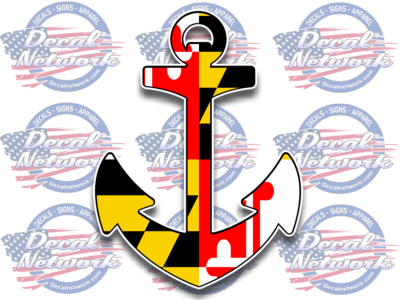 maryland flag ship anchor decal sticker