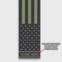 Military flag personalized arrow wrap