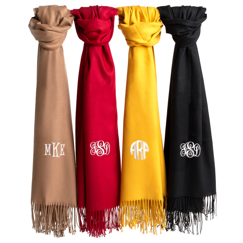 Monogrammed Personalized Adult Scarf - [Awesome_Decals]