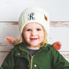 Monogrammed Personalized Kids Beanie Hats - [Awesome_Decals]